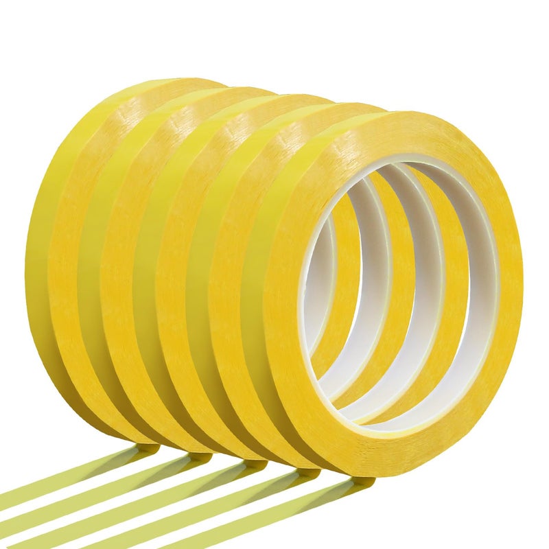 QIMAOO 5 Rolls 2/5" Whiteboard Tape Line 10mm Thin Dry Erase Board Tape Lines Pinstripe Tape, Thin White Board Tape for Graphic Chart Art Tape Grid Marking, 216ft Per Roll - Image 1